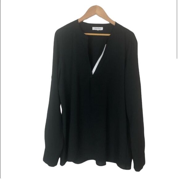 🚨Calvin Klein Blouse Long Sleeve Size Large - Picture 1 of 4